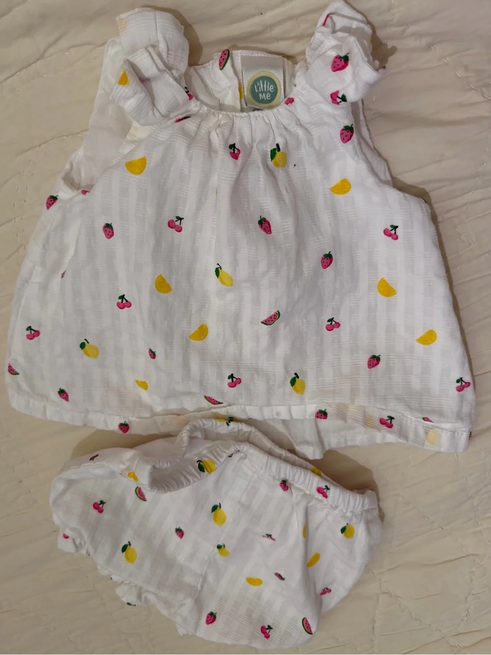 Little Me Fruit-Print Baby Two-Piece Set 3 months